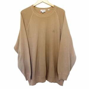 Lacoste Tan Waffle Knit Sweater Sz 4XL